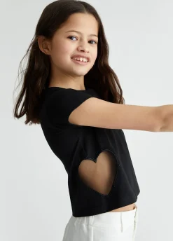Liu Jo T-shirt en coton avec cœur|Enfant T-Shirt
