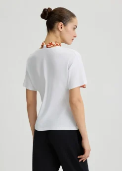 Liu Jo T-shirt en coton avec foulard|Femme T-Shirts Et Tops