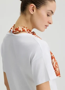 Liu Jo T-shirt en coton avec foulard|Femme T-Shirts Et Tops