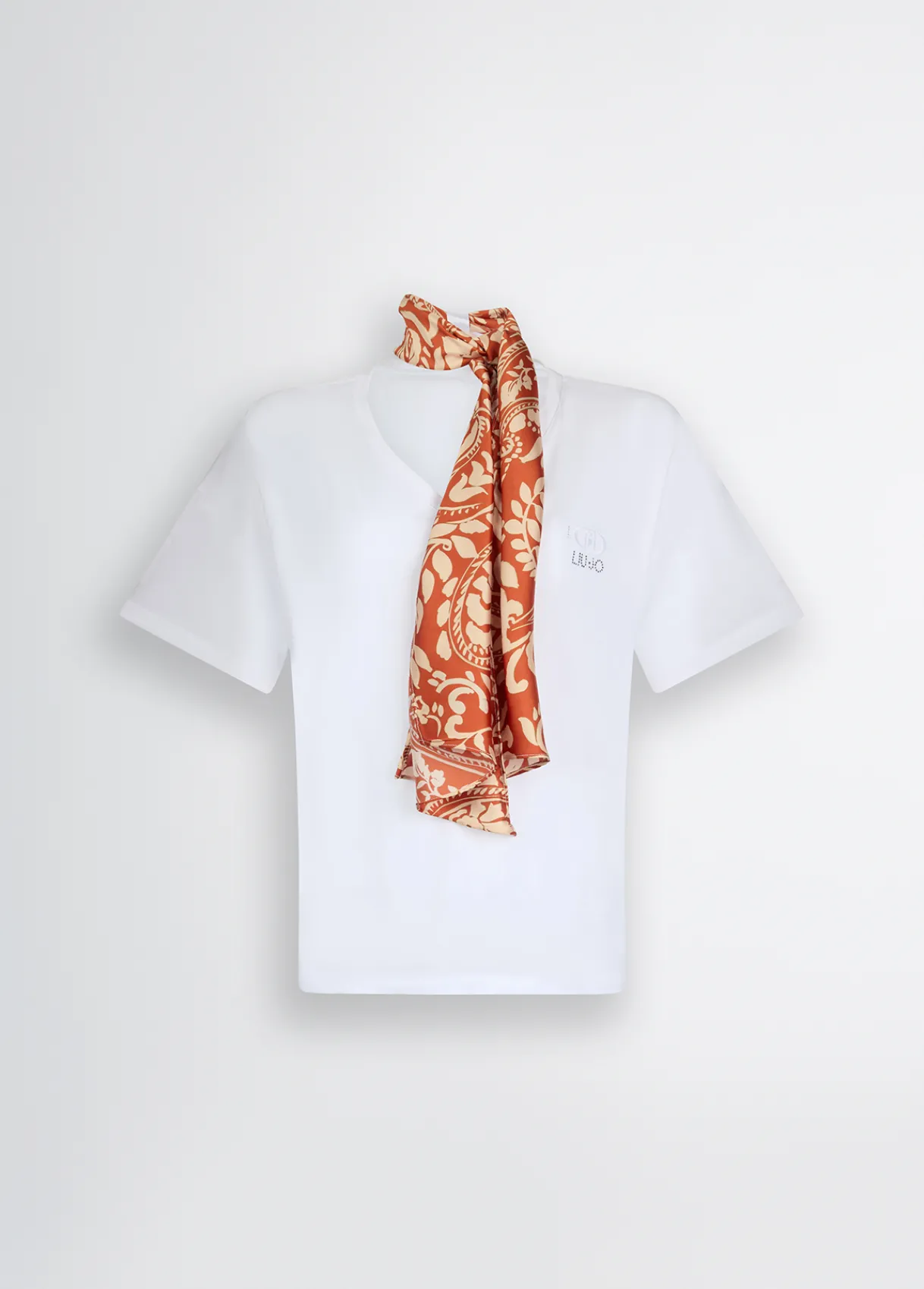 Liu Jo T-shirt en coton avec foulard|Femme T-Shirts Et Tops