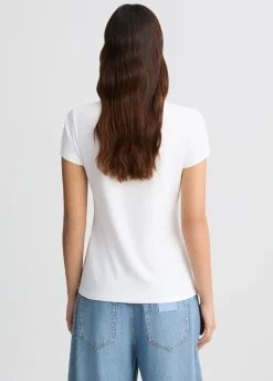 Liu Jo T-shirt en coton avec imprimé et strass|Femme T-Shirts Et Tops
