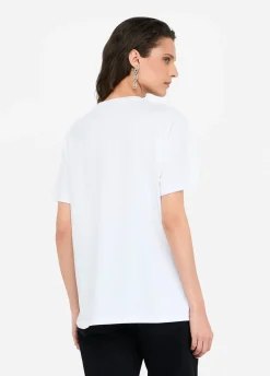 Liu Jo T-shirt en coton avec imprimé|Femme T-Shirts Et Tops