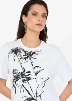 Liu Jo T-shirt en coton avec imprimé|Femme T-Shirts Et Tops