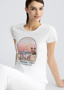Liu Jo T-shirt en coton avec imprimé|Femme T-Shirts Et Tops