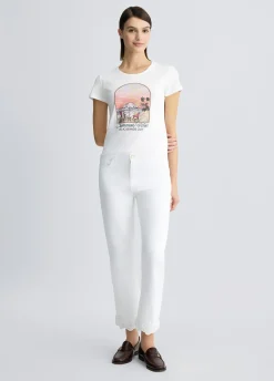 Liu Jo T-shirt en coton avec imprimé|Femme T-Shirts Et Tops