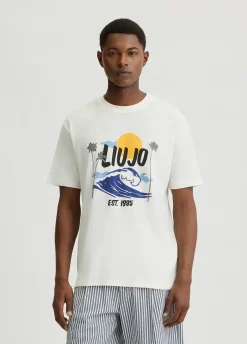 Liu Jo T-shirt en coton avec imprimé|Homme Polos Et T-Shirts
