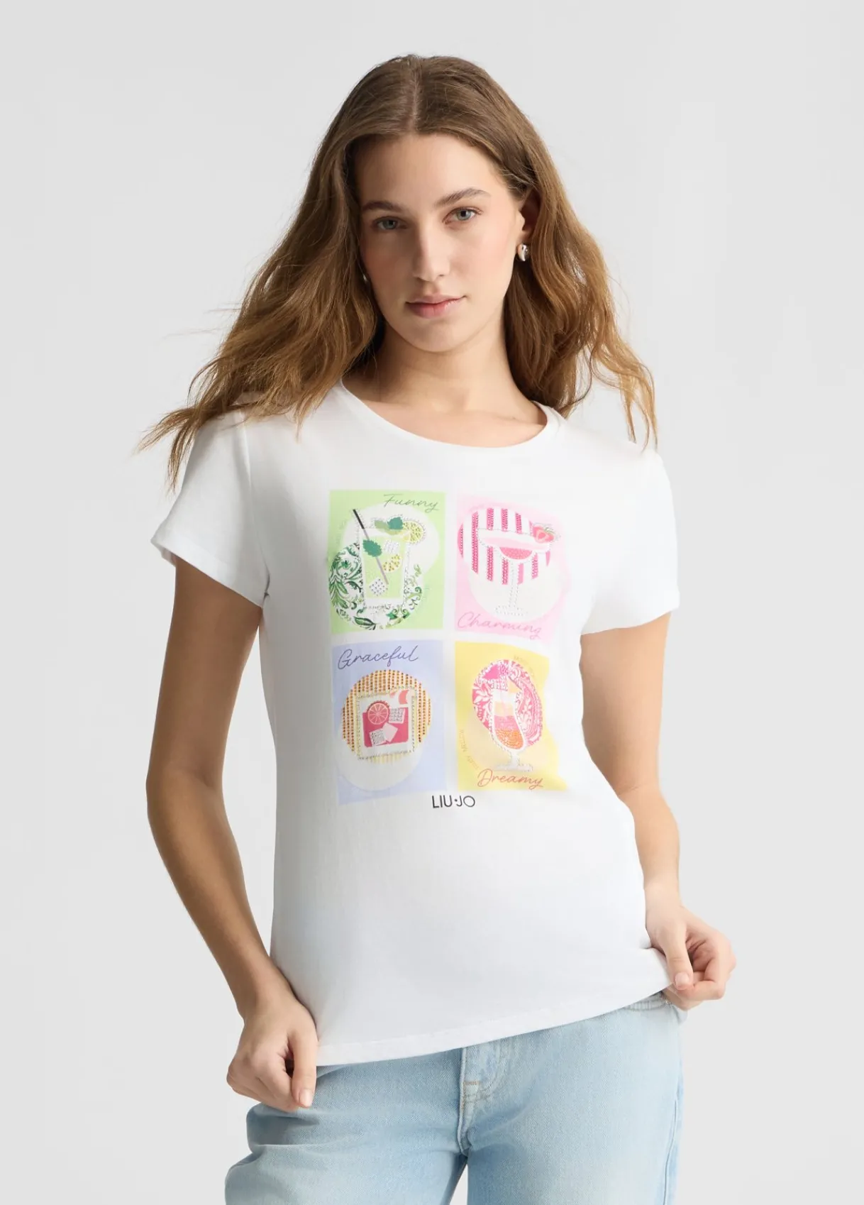 Liu Jo T-shirt en coton avec imprimé|Femme T-Shirts Et Tops