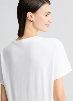 Liu Jo T-shirt en coton avec imprimé et strass|Femme T-Shirts Et Tops