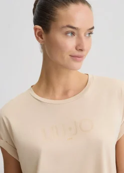Liu Jo T-shirt en coton avec logo|Femme Vêtements De Sport|T-Shirts Et Tops