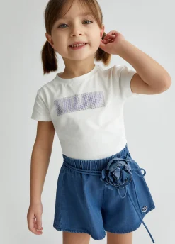 Liu Jo T-shirt en coton avec logo et strass|Enfant T-Shirts