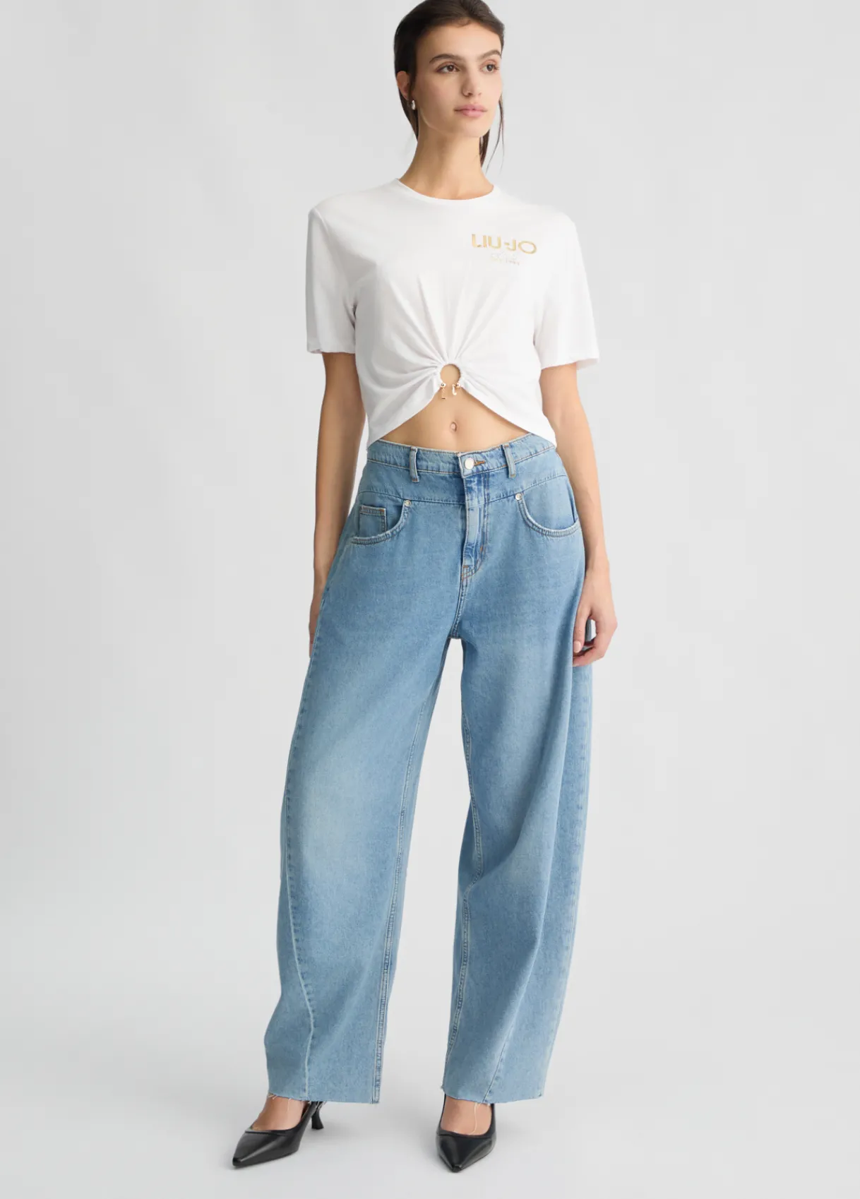 Liu Jo T-shirt en coton avec logo|Femme T-Shirts Et Tops