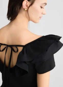 Liu Jo T-shirt en coton avec ruches|Femme T-Shirts Et Tops