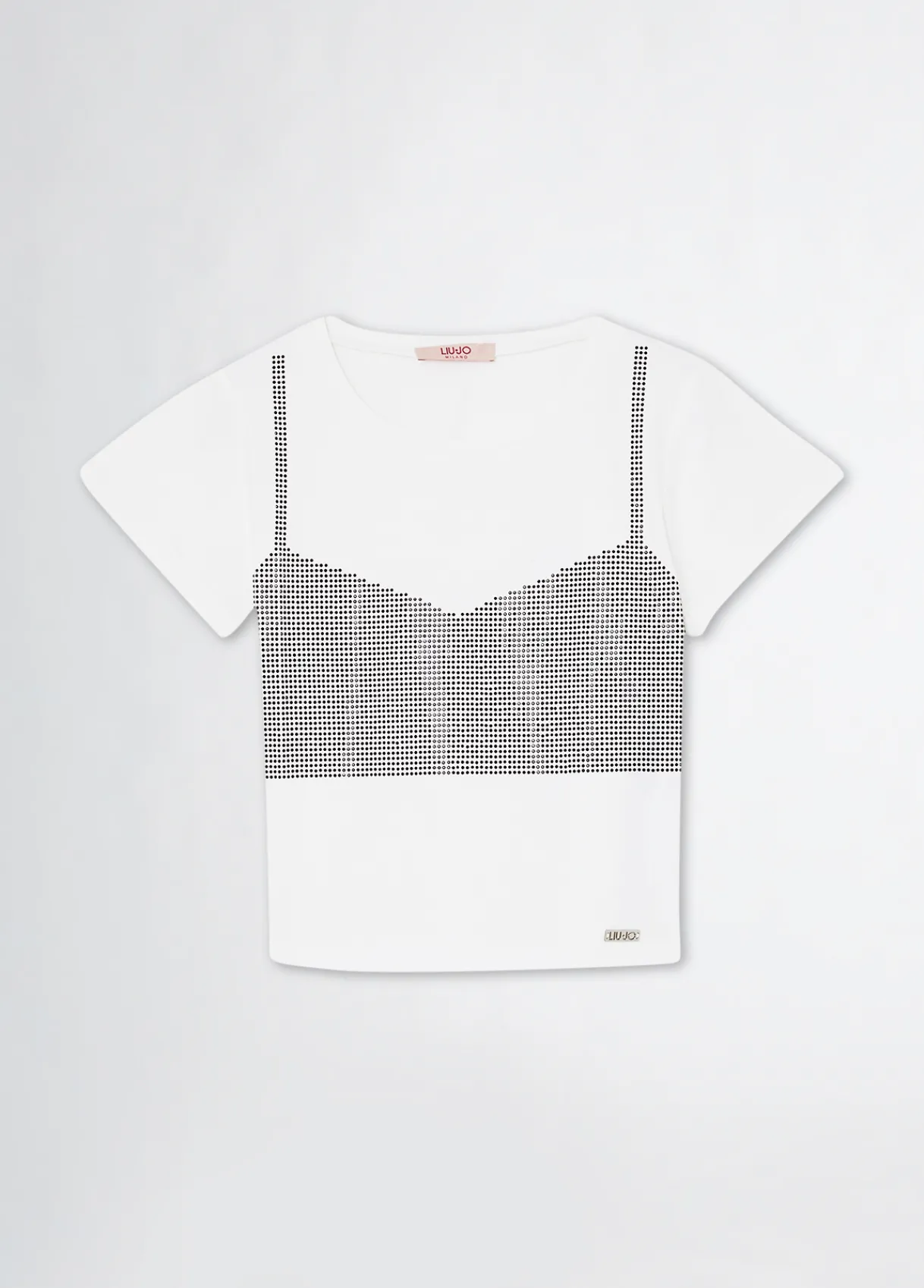 Liu Jo T-shirt en coton avec strass|Enfant T-Shirt