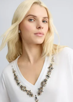 Liu Jo T-shirt en coton avec strass|Femme T-Shirts Et Tops