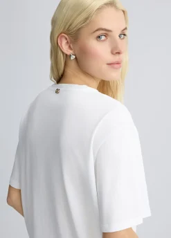 Liu Jo T-shirt en coton avec strass|Femme T-Shirts Et Tops