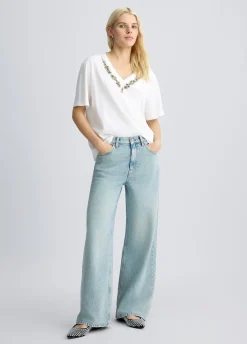 Liu Jo T-shirt en coton avec strass|Femme T-Shirts Et Tops