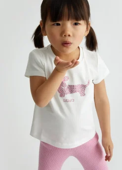 Liu Jo T-shirt en coton avec strass|Enfant T-Shirts