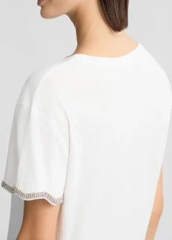 Liu Jo T-shirt en coton avec strass|Femme T-Shirts Et Tops