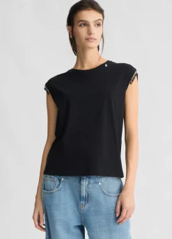 Liu Jo T-shirt en jersey avec perles|Femme T-Shirts Et Tops
