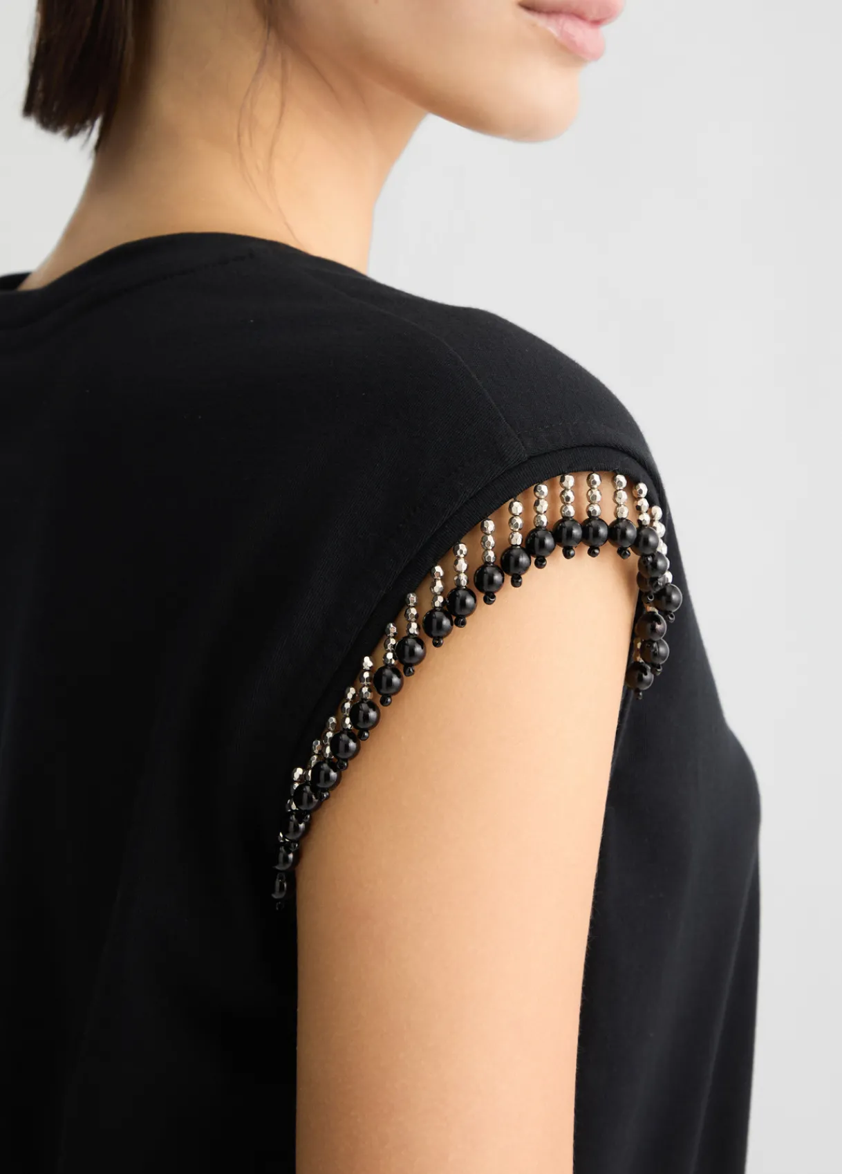 Liu Jo T-shirt en jersey avec perles|Femme T-Shirts Et Tops