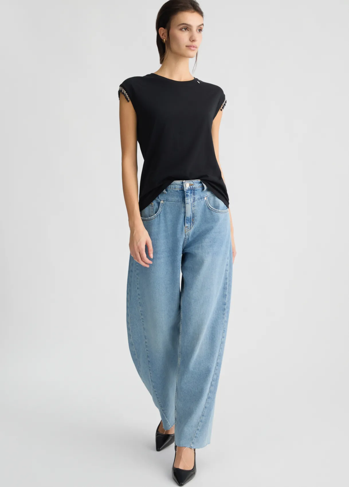 Liu Jo T-shirt en jersey avec perles|Femme T-Shirts Et Tops