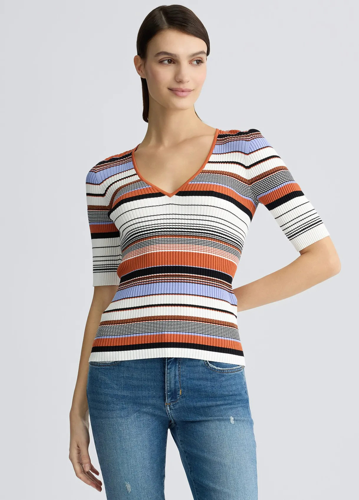 Liu Jo T-shirt en maille à rayures|Femme Mailles