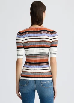 Liu Jo T-shirt en maille à rayures|Femme Mailles