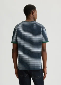 Liu Jo T-shirt en piqué de coton à rayures|Homme Polos Et T-Shirts