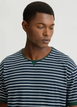 Liu Jo T-shirt en piqué de coton à rayures|Homme Polos Et T-Shirts