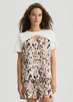 Liu Jo T-shirt en satin imprimé|Femme Vêtements De Sport|T-Shirts Et Tops