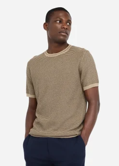 Liu Jo T-shirt jacquard en coton et soie|Homme Pulls Et Sweaters