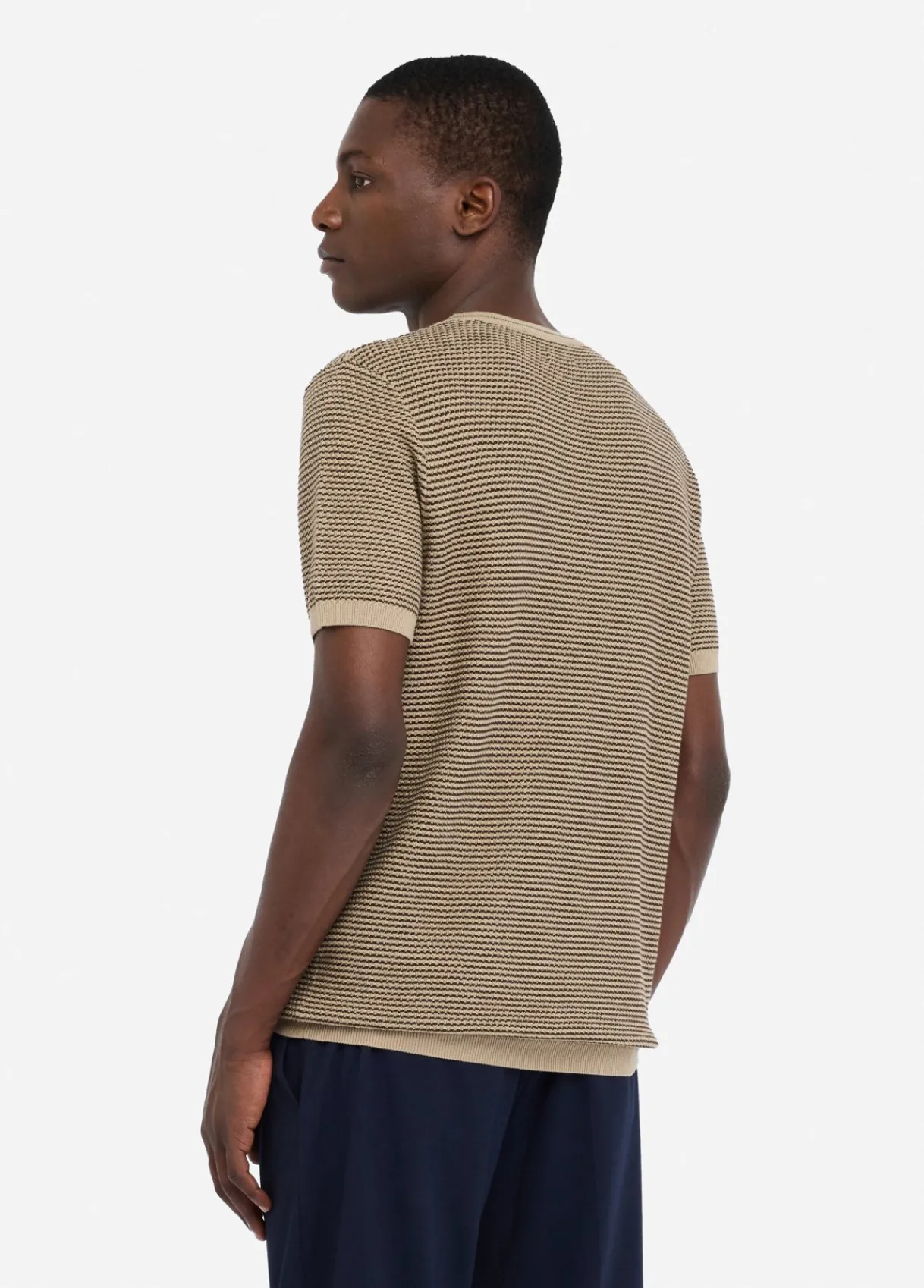 Liu Jo T-shirt jacquard en coton et soie|Homme Pulls Et Sweaters