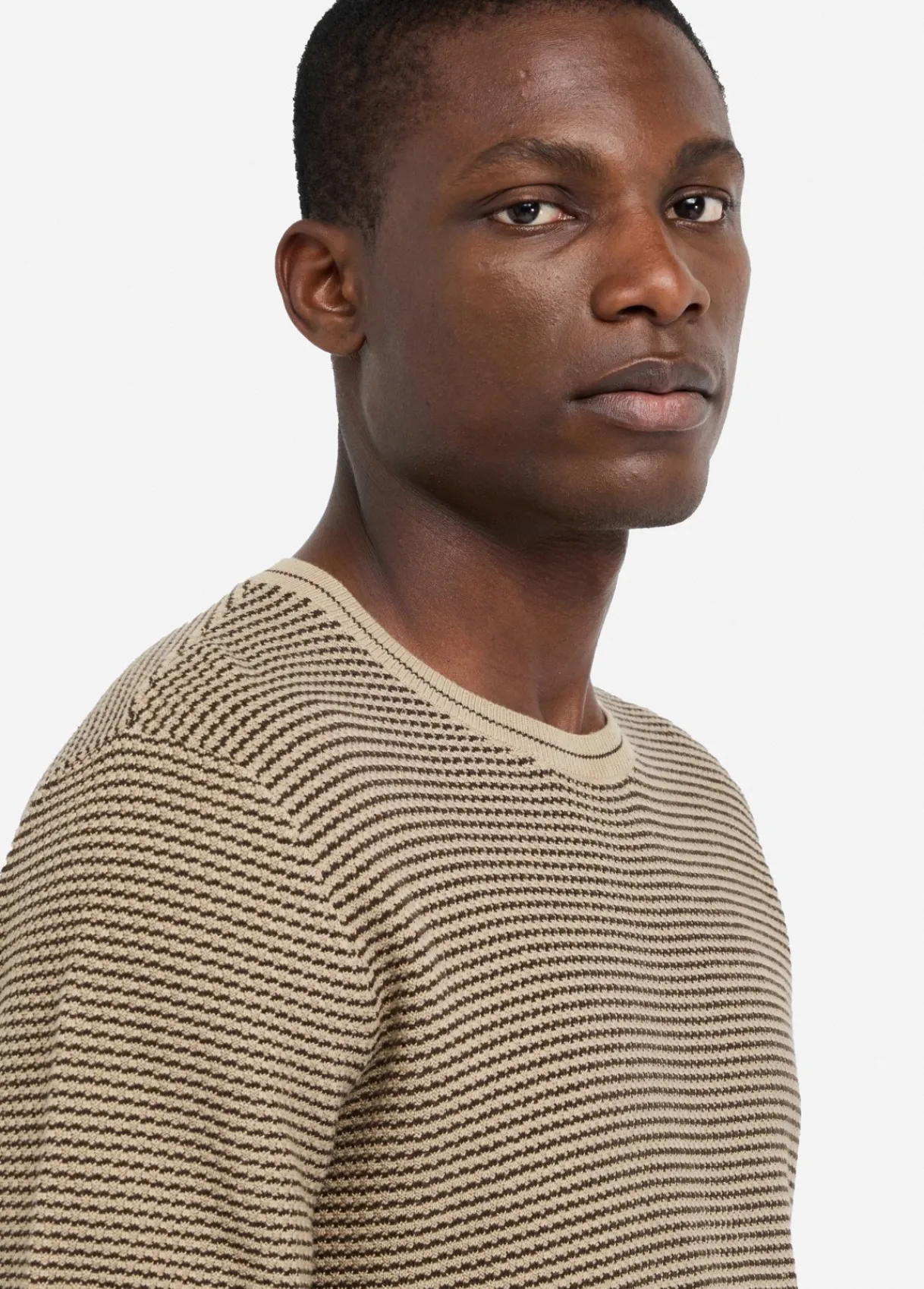 Liu Jo T-shirt jacquard en coton et soie|Homme Pulls Et Sweaters