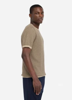 Liu Jo T-shirt jacquard en coton et soie|Homme Pulls Et Sweaters
