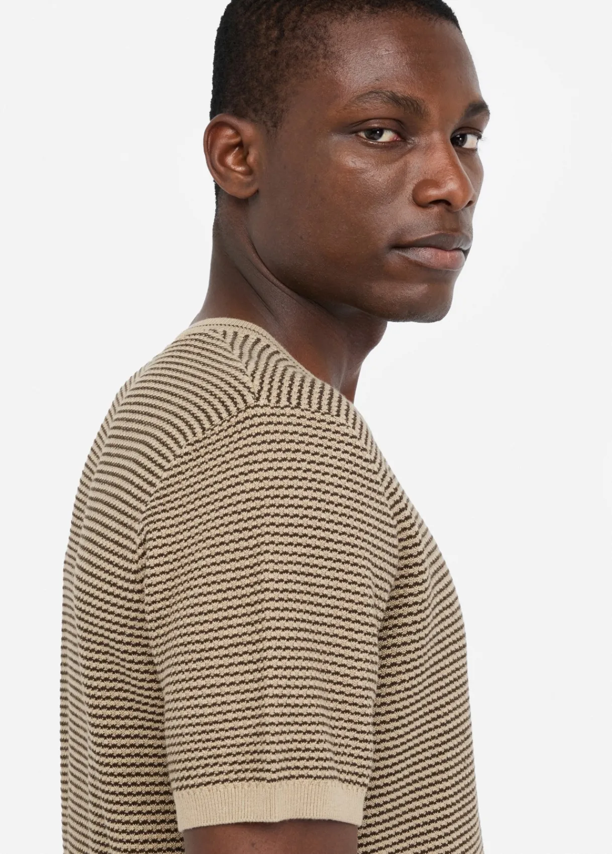 Liu Jo T-shirt jacquard en coton et soie|Homme Pulls Et Sweaters