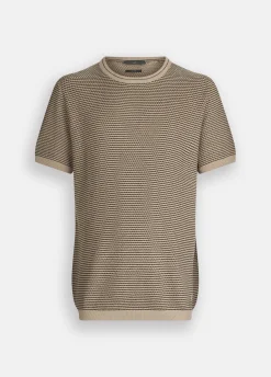 Liu Jo T-shirt jacquard en coton et soie|Homme Pulls Et Sweaters