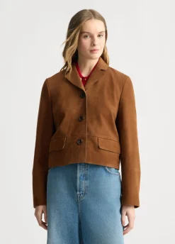 Liu Jo Veste boxy en cuir suédé|Femme Vestes