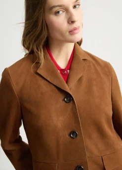 Liu Jo Veste boxy en cuir suédé|Femme Vestes