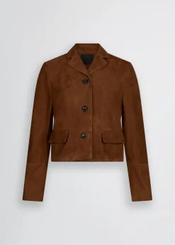 Liu Jo Veste boxy en cuir suédé|Femme Vestes