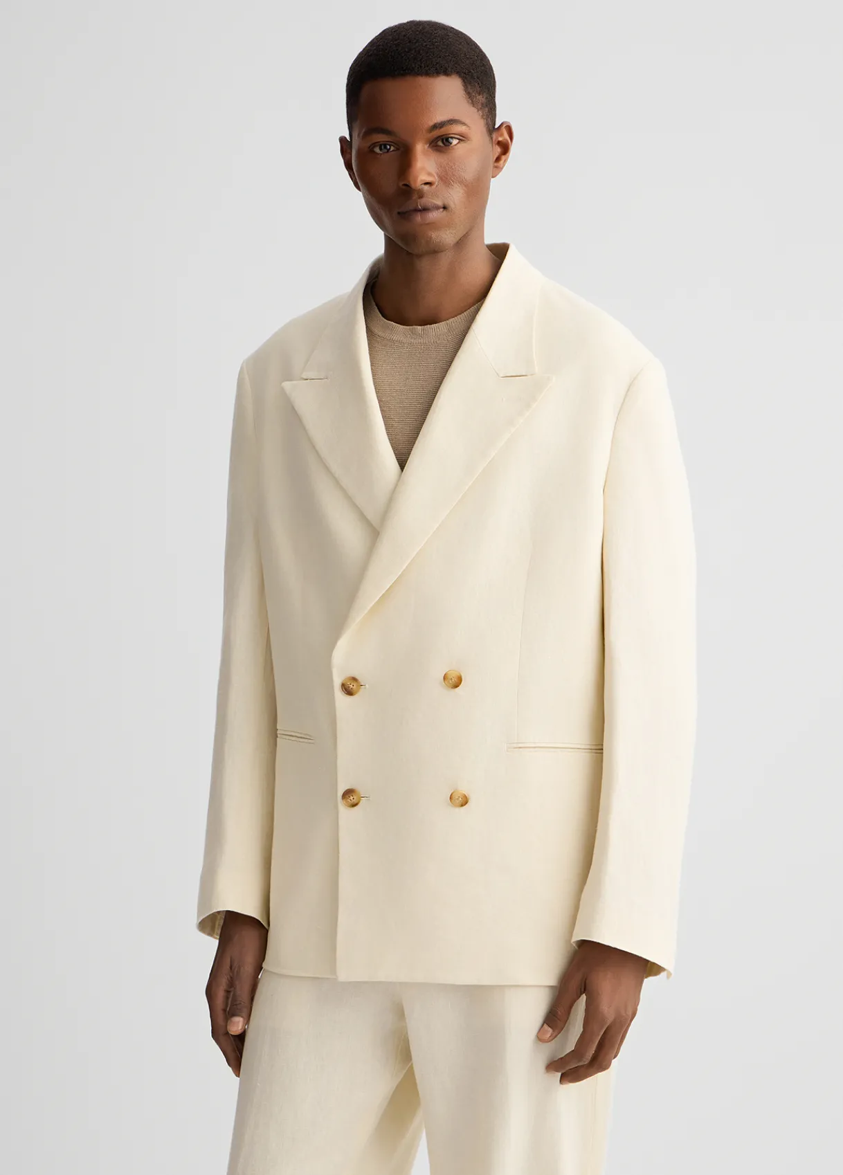Liu Jo Veste croisée 100% lin|Homme Vestes Et Gilets