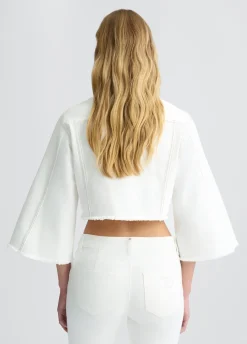 Liu Jo Veste cropped avec col en jean|Femme Manteaux