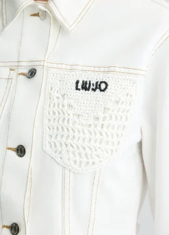 Liu Jo Veste cropped avec col en jean|Femme Manteaux