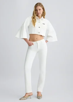 Liu Jo Veste cropped avec col en jean|Femme Manteaux