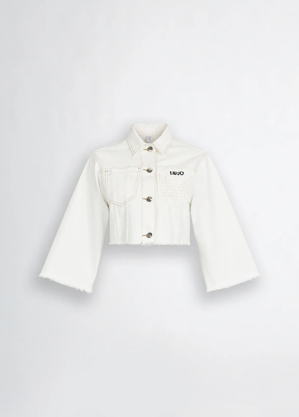 Liu Jo Veste cropped avec col en jean|Femme Manteaux