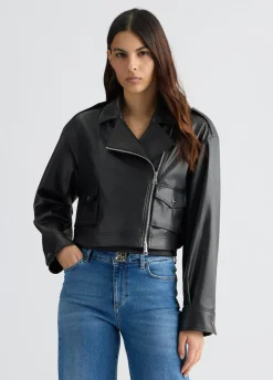 Liu Jo Veste cropped modèle motard|Femme Vestes