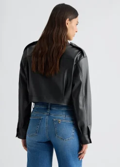 Liu Jo Veste cropped modèle motard|Femme Vestes