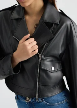 Liu Jo Veste cropped modèle motard|Femme Vestes