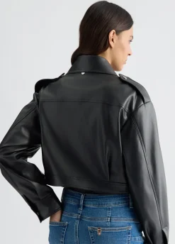 Liu Jo Veste cropped modèle motard|Femme Vestes