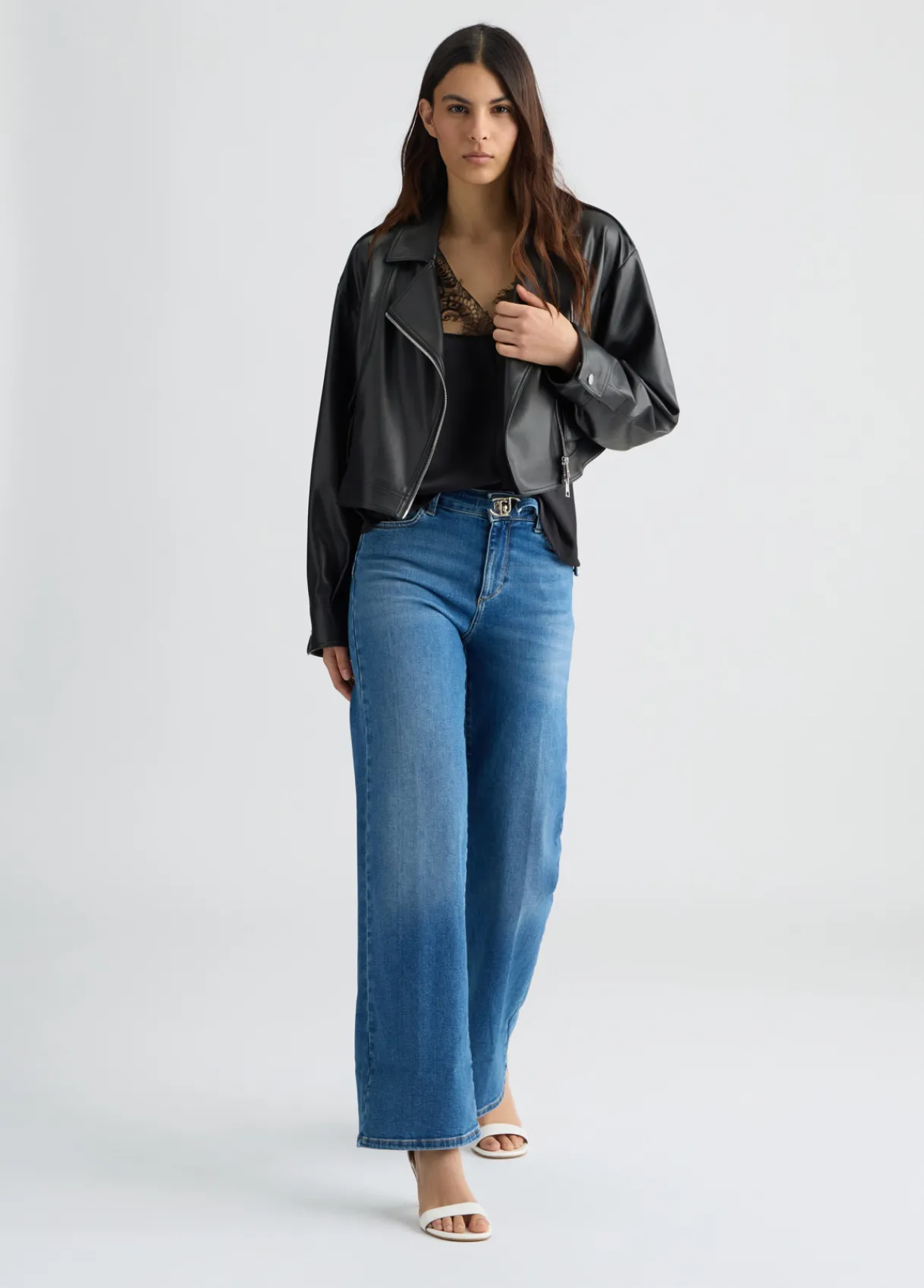 Liu Jo Veste cropped modèle motard|Femme Vestes