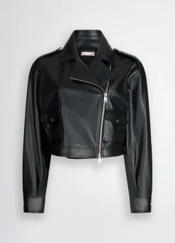 Liu Jo Veste cropped modèle motard|Femme Vestes